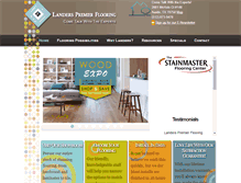 Tablet Screenshot of landerspremierflooring.com